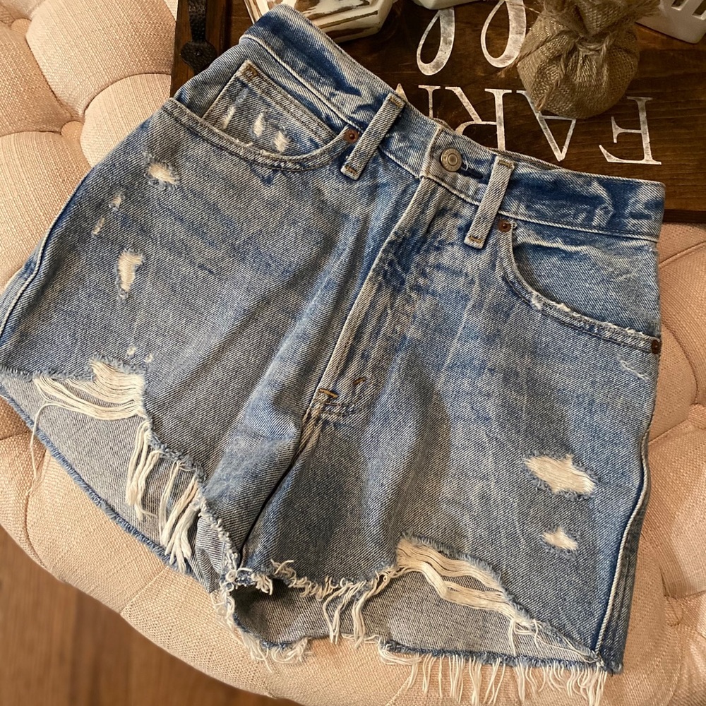 Abercrombie High Rise Denim Shorts